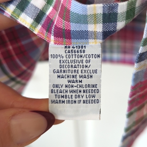 Ralph Lauren Classic Preppy Plaid Long Sleeve Button Down Shirt Hot Pink XL - Picture 5 of 12